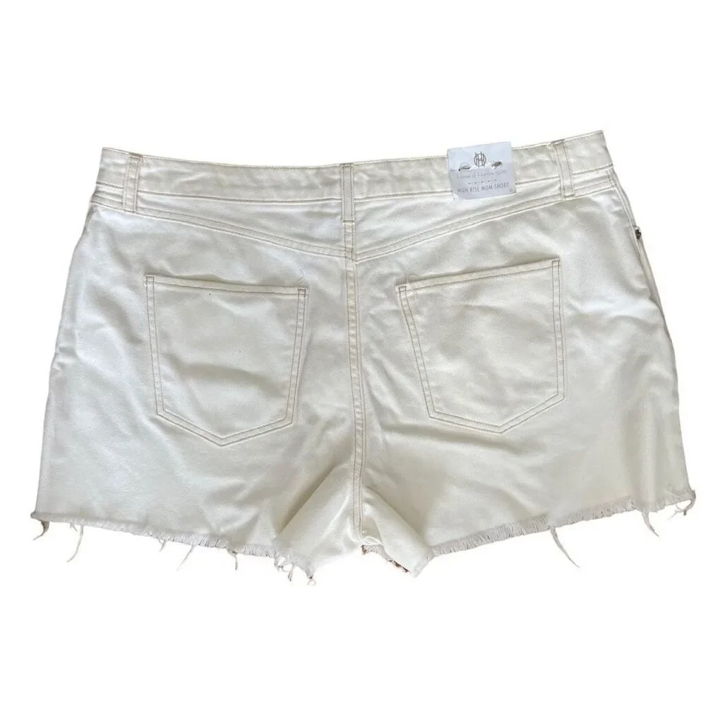 House of Harlow 1960 High Rise Mom Jeans Shorts 32